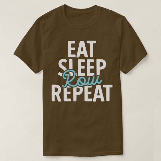 食べ眠行繰り返しボイおもしろいンの穴 Tシャツ (デザイン正面)