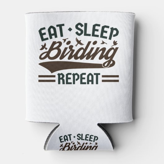 食べ眠野鳥観察リピート鳥観察バーダー 缶クーラー (正面)