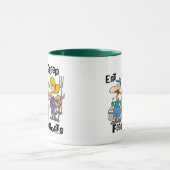 食べ眠食べ物を与え口 マグカップ (中央)