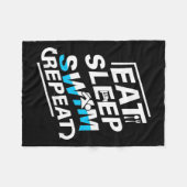 食べ眠 フリースブランケット (正面(横))