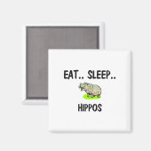 食べ眠Hippos マグネット (正面/裏面)