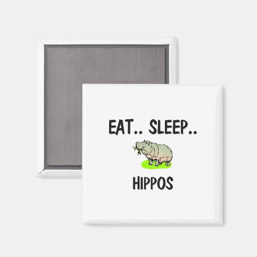 食べ眠Hippos マグネット (正面/裏面)
