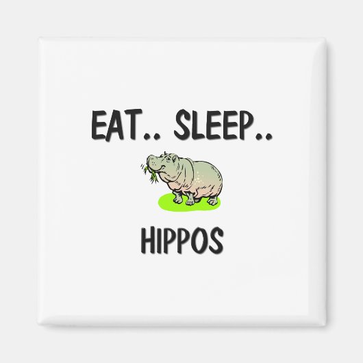 食べ眠Hippos マグネット (正面)