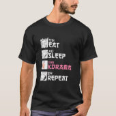食べ眠Kdrama Tシャツ (正面)