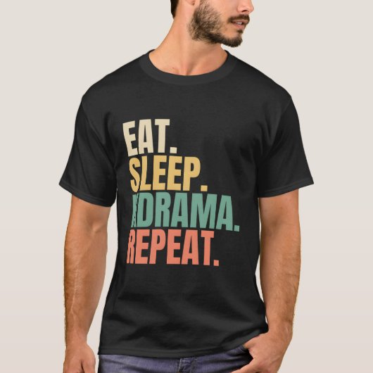 食べ眠Kdrama Tシャツ (正面)