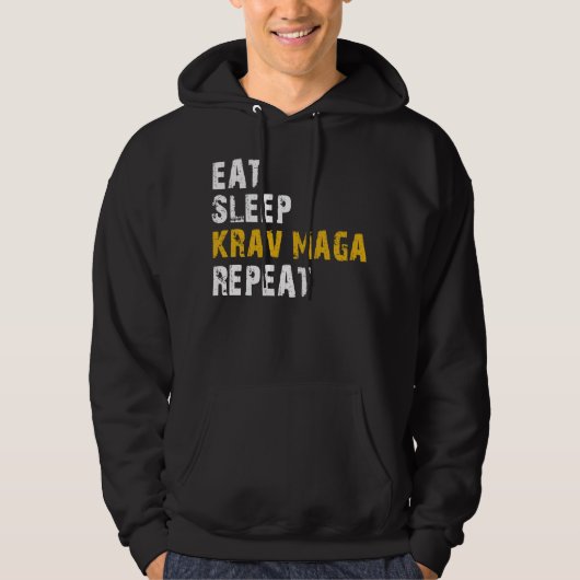 食べ眠krav maga repeat パーカ (正面)