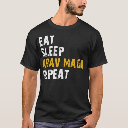食べ眠krav maga repeat tシャツ (正面)