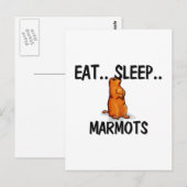 食べ眠MARMOTS ポストカード (正面/裏面)