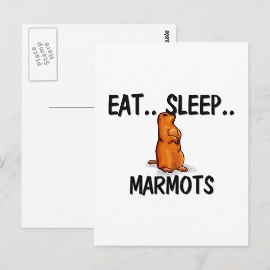 食べ眠MARMOTS ポストカード (正面/裏面)