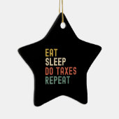 食べ睡眠は税金の繰り返しヴィンテージ会計士 セラミックオーナメント (右)