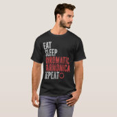 食べ睡眠クロマティックハーモニカ Tシャツ (正面フル)