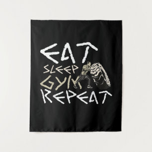 食べ睡眠ジムリピートおもしろい引用文 タペストリー