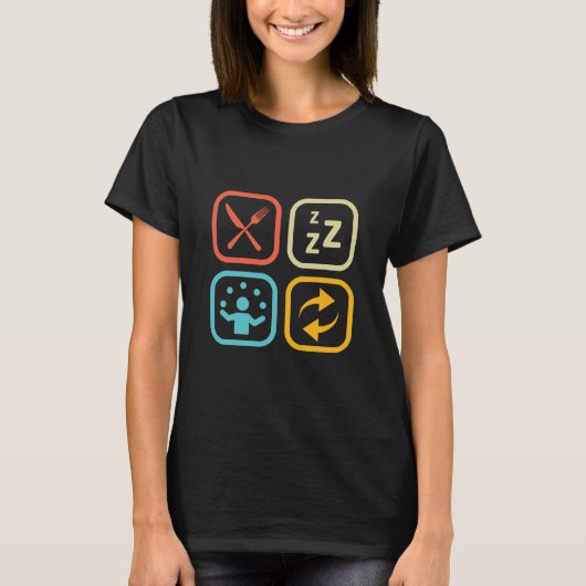 食べ睡眠ジャグルリピート134 Tシャツ (正面)