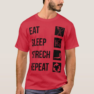 食べ睡眠ストレッチ Tシャツ