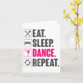 食べ睡眠ダンスリピートヴィンテージ踊りギフトダンス カード (黄色い花)