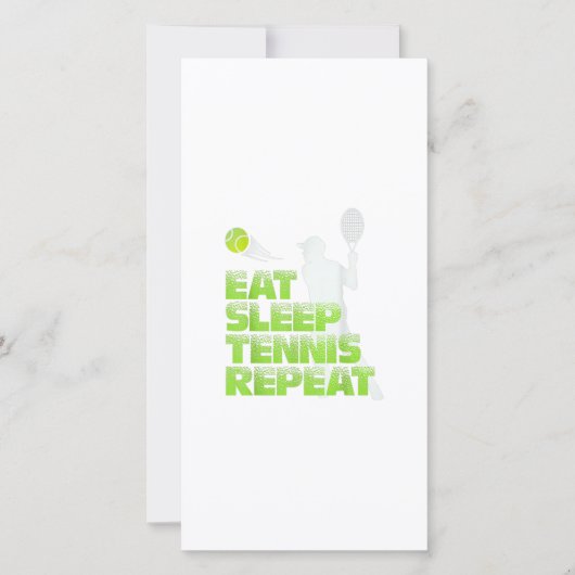 食べ睡眠テニス中継スポーツギフト サンキューカード (正面)