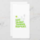 食べ睡眠テニス中継スポーツギフト サンキューカード (正面/裏面)