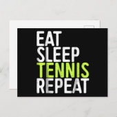 食べ睡眠テニス中継スポーツゲームのギフト 案内ポストカード (正面/裏面)