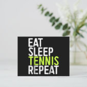 食べ睡眠テニス中継スポーツゲームのギフト 案内ポストカード (スタンド正面)