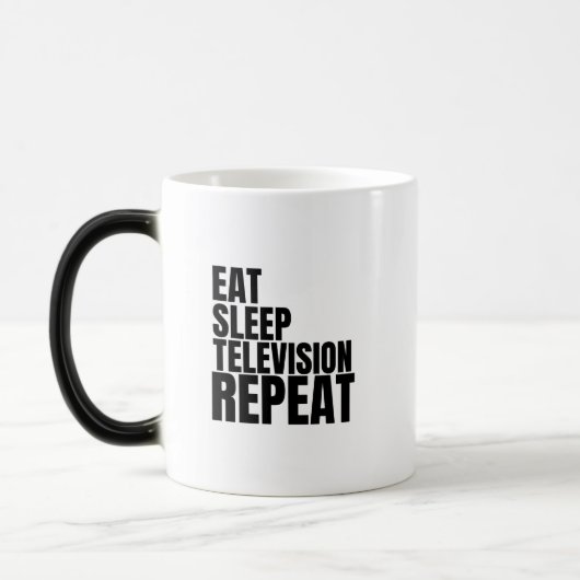 食べ睡眠テレビ中継 モーフィングマグカップ (左)