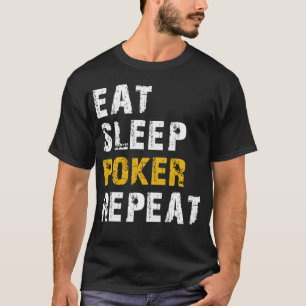 食べ睡眠トランプのポーカー Tシャツ