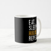 食べ睡眠ハイキングリピート コーヒーマグカップ (正面右)