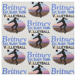 食べ睡眠ビーチバレーボールパーソナライズされた布帛 ファブリック