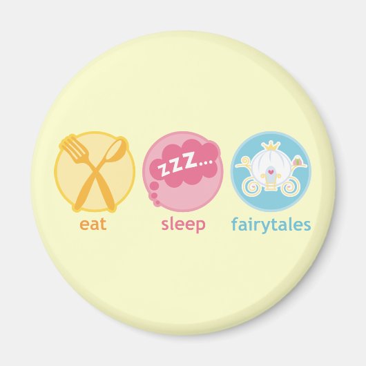 食べ睡眠フェアリーテイルズ冷蔵庫用マグネットギフト マグネット (正面)