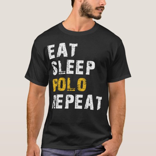 食べ睡眠ポロ Tシャツ (正面)