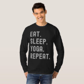食べ睡眠ヨガ繰り返し60 Tシャツ (正面フル)