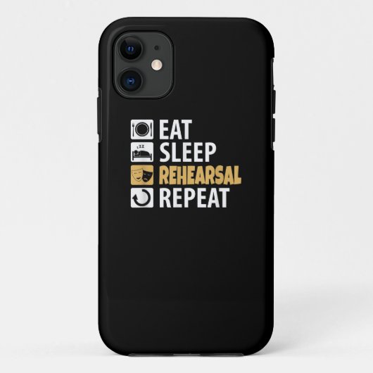 食べ睡眠リハーサルリピート – 演劇引用文演技 Case-Mate iPhoneケース (裏面)