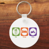 食べ睡眠中 キーホルダー (正面)