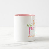 食べ睡眠中 ツートーンマグカップ (中央)