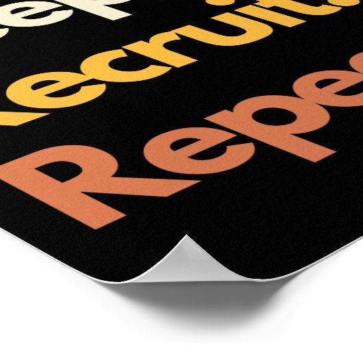 食べ睡眠再来おもしろい生者 ポスター (角)