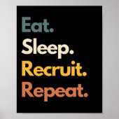 食べ睡眠再来おもしろい生者 ポスター (正面)