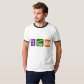 食べ睡眠写真 Tシャツ (正面フル)
