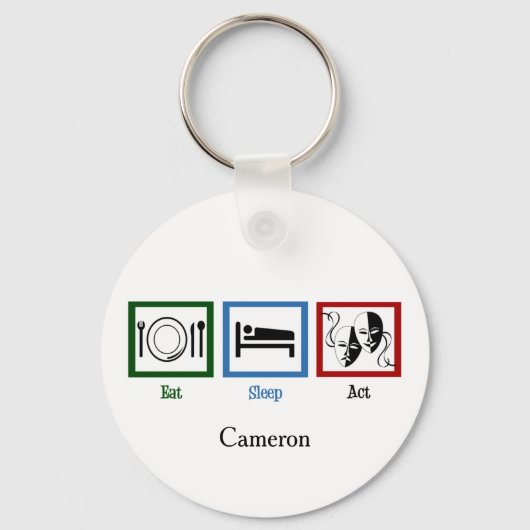 食べ睡眠劇おもしろい俳優 キーホルダー (正面)