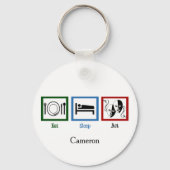 食べ睡眠劇おもしろい俳優 キーホルダー (裏面)