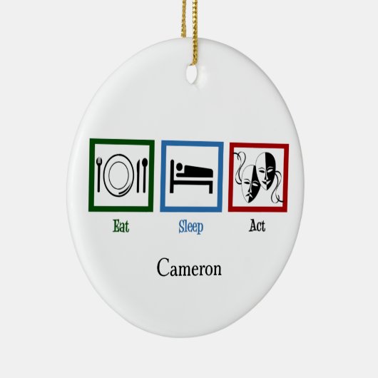 食べ睡眠劇おもしろい俳優 セラミックオーナメント (右)