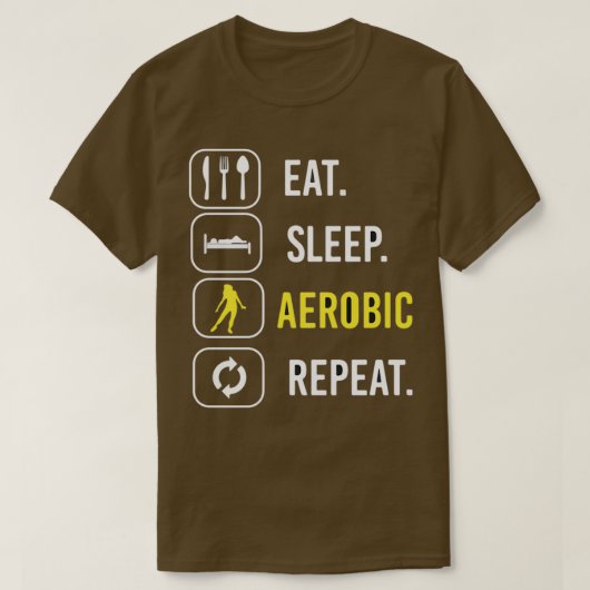 食べ睡眠好気性リピート1 Tシャツ (デザイン正面)