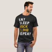 食べ睡眠岩登り Tシャツ (正面フル)