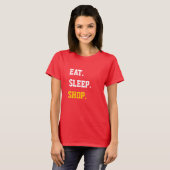 食べ睡眠所 Tシャツ (正面フル)