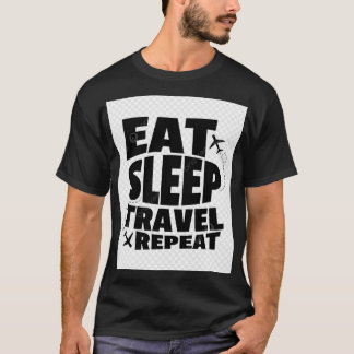 食べ睡眠旅行 Tシャツ