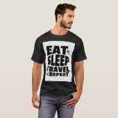 食べ睡眠旅行 Tシャツ (正面フル)