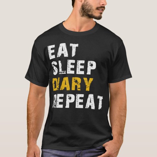 食べ睡眠日記 Tシャツ (正面)