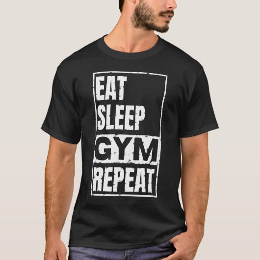 食べ睡眠時ジム Tシャツ (正面)