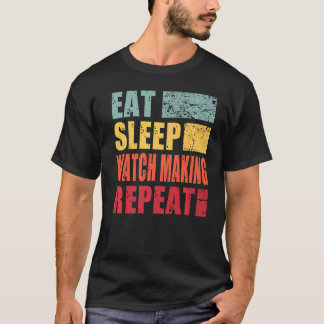 食べ睡眠時計製造 Tシャツ