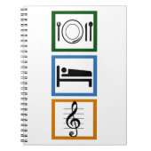 食べ睡眠歌 ノートブック (正面)