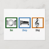 食べ睡眠歌 ポストカード (正面)