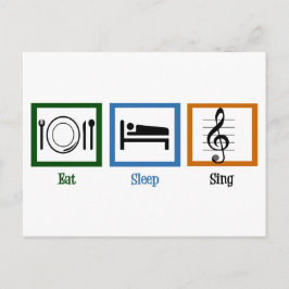 食べ睡眠歌 ポストカード